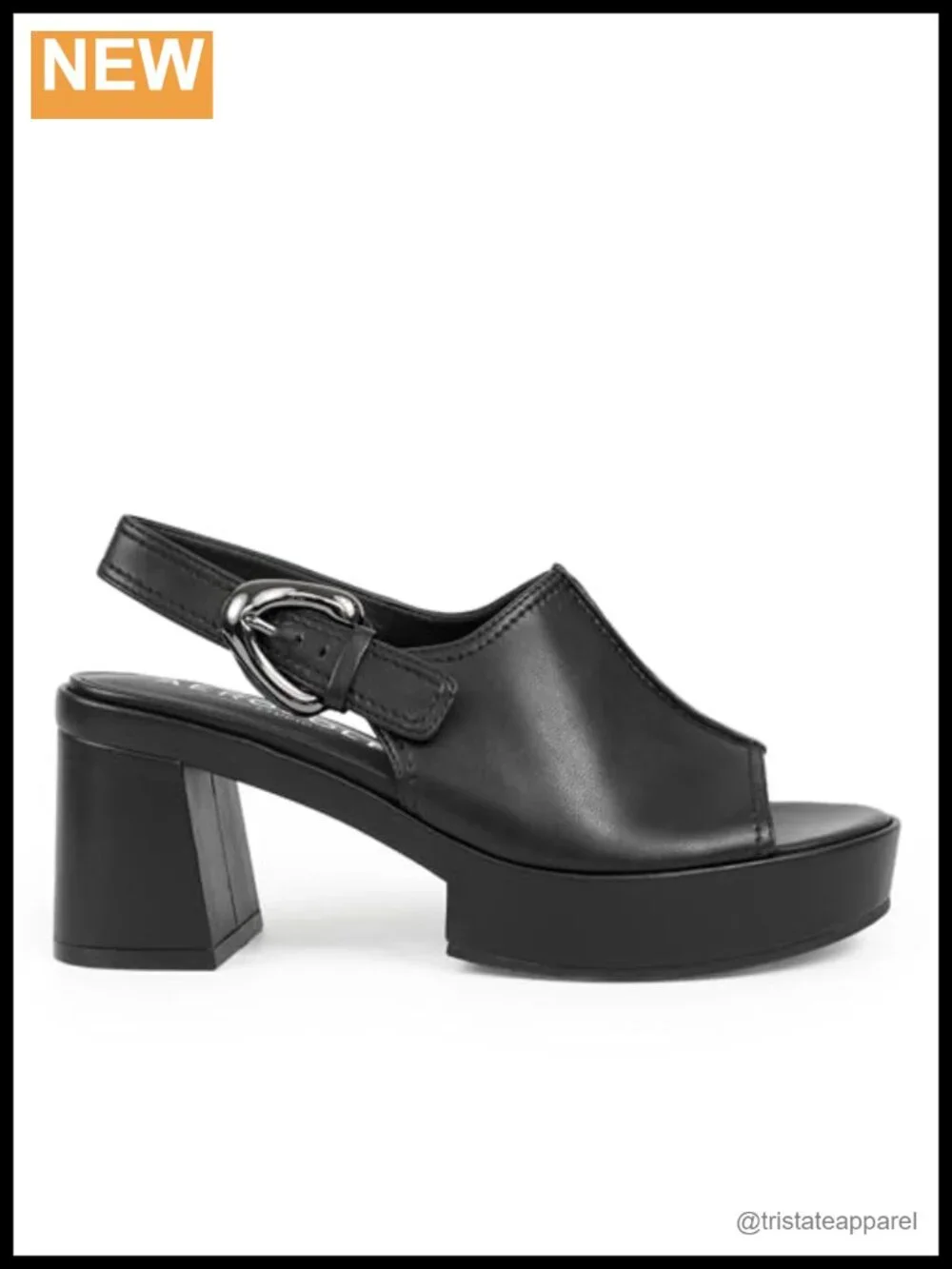 Faux Leather Platform Slingback Heeled Sandal Ortholite Comfort